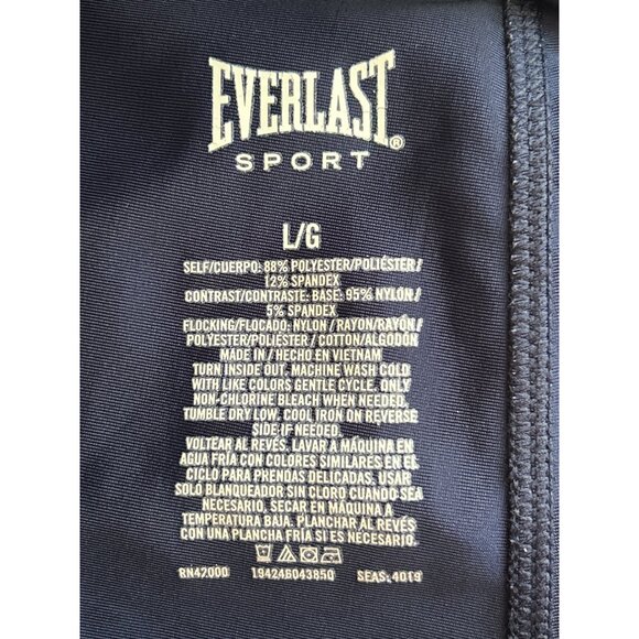 Everlast Sport Navy & Black L Leopard Print High-Waisted Leggings Activewear - Picture 4 of 7